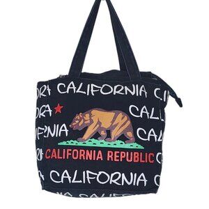 Black California Republic Bear Reusable Tote/Purse